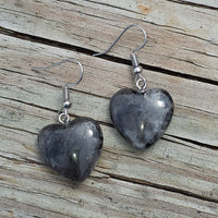 Smoky Quartz Heart Earrings