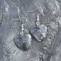 Smoky Quartz Heart Earrings