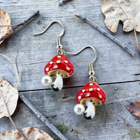 Red Mushroom Earrings