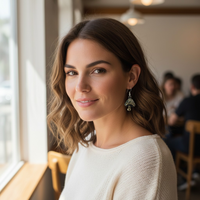 Bronze Mushroom Earrings