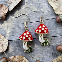Red Mushroom Earrings