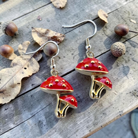 Red Mushroom Earrings