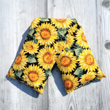 Cherry Pit Heating Pad - Large Harvest Sunflowers on Black