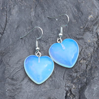Opalite Heart Earrings