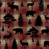 Cherry Pit Heating Pad - Animal Silhouettes on Plaid - Get A Whiff @ Cherry Pit Crafts