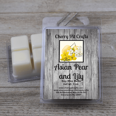 Asian Pear and Lily Soy Wax Melts - Get A Whiff @ Cherry Pit Crafts