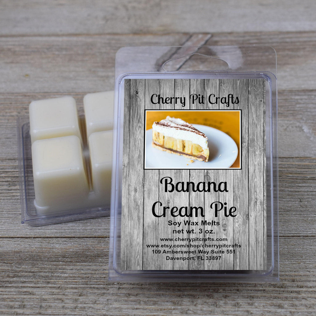 Banana Cream Pie Soy Wax Melts - Get A Whiff @ Cherry Pit Crafts