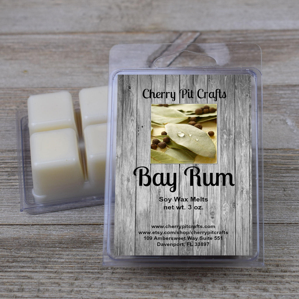 Bay Rum Soy Wax Melts - Get A Whiff @ Cherry Pit Crafts