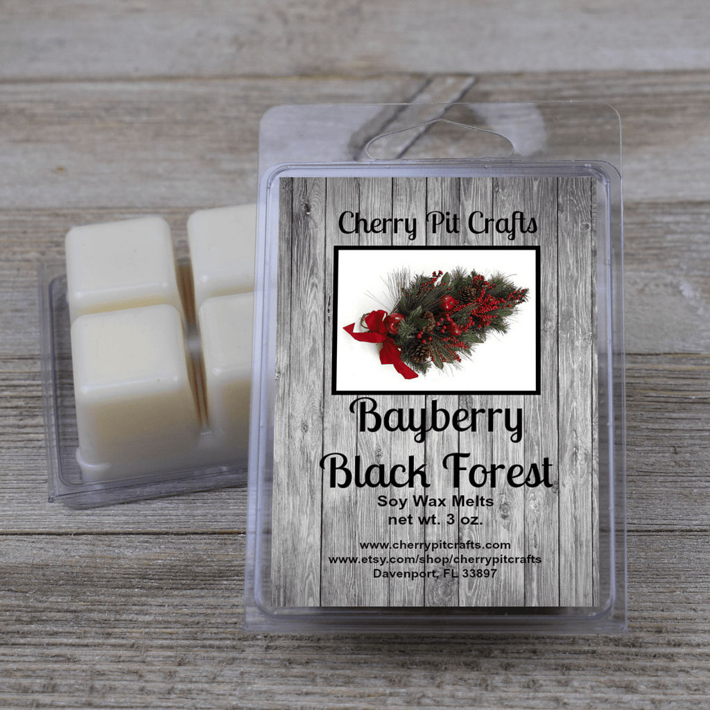 Bayberry Black Forest Soy Wax Melts - Get A Whiff @ Cherry Pit Crafts