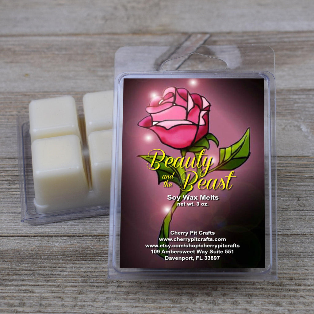 Beauty and the Beast Soy Wax Melts - Get A Whiff @ Cherry Pit Crafts