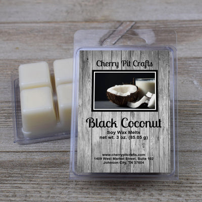 Black Coconut Soy Wax Melts - Get A Whiff @ Cherry Pit Crafts