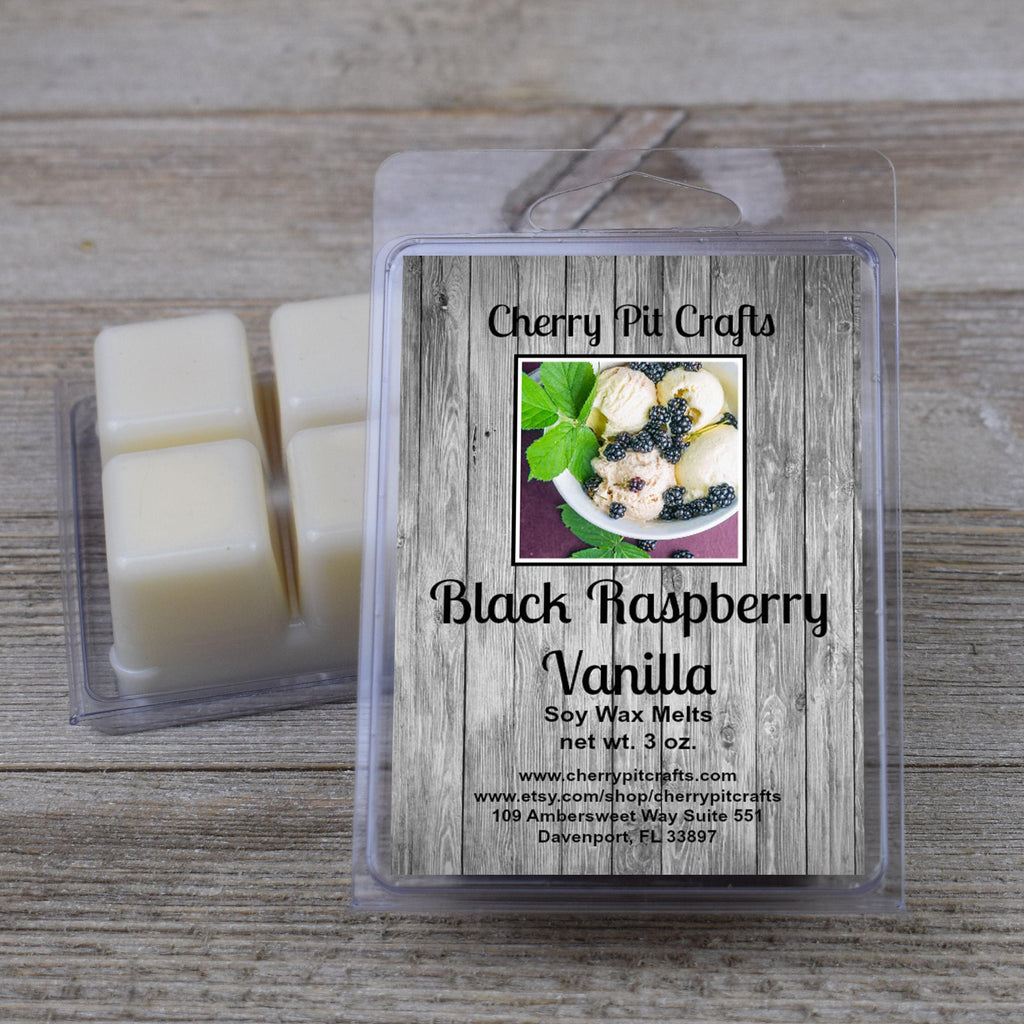Black Raspberry Vanilla Soy Wax Melts - Get A Whiff @ Cherry Pit Crafts