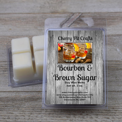 Bourbon & Brown Sugar Soy Wax Melts - Get A Whiff @ Cherry Pit Crafts