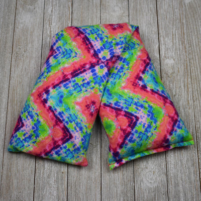 Cherry Pit Heating Pad - Bright Geometric Tie Dye - Get A Whiff @ Cherry Pit Crafts