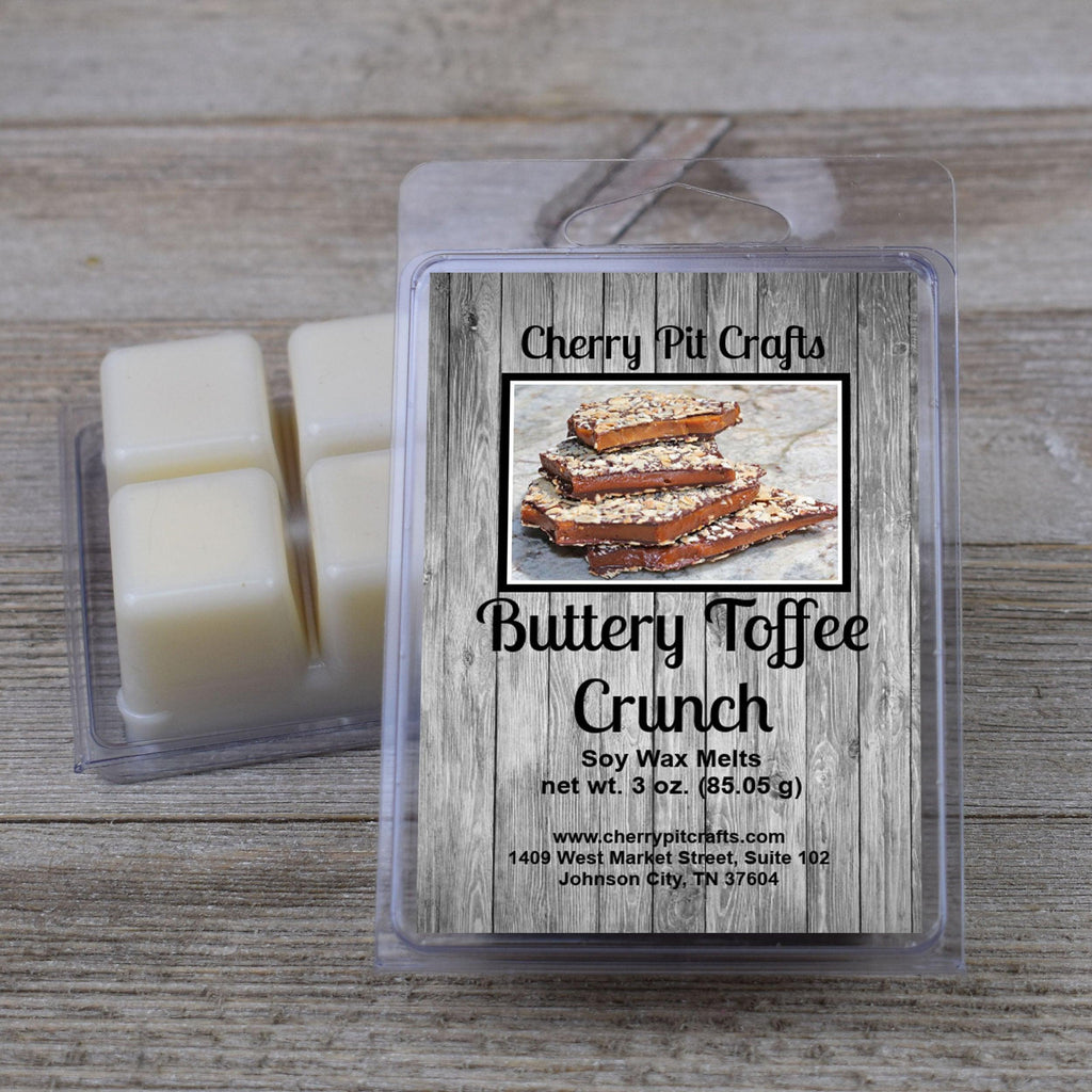 Buttery Toffee Crunch Soy Wax Melts - Get A Whiff @ Cherry Pit Crafts