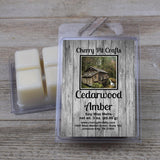 Cedarwood Amber Soy Wax Melts - Get A Whiff @ Cherry Pit Crafts