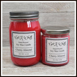 Cherry Almond Soy Wax Candles - Get A Whiff @ Cherry Pit Crafts