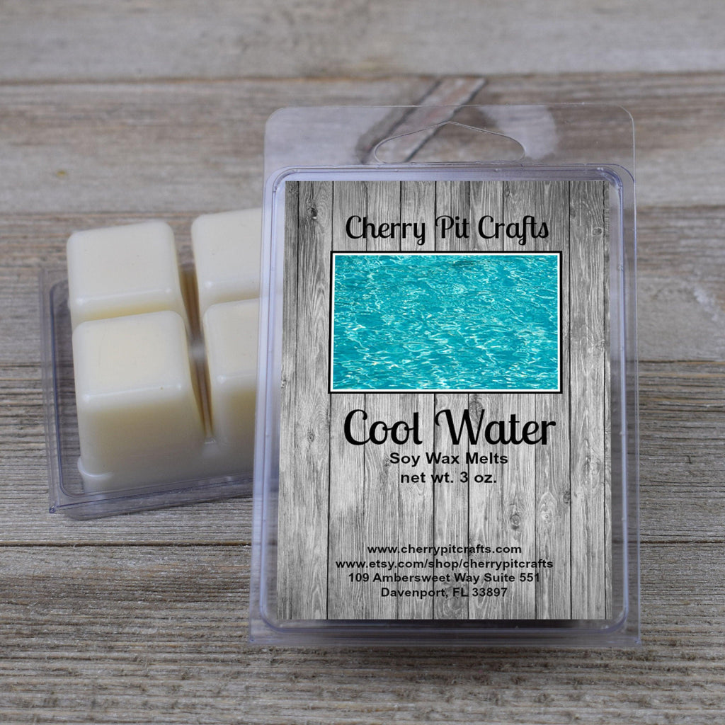Cool Water Soy Wax Melts - Get A Whiff @ Cherry Pit Crafts