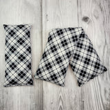 Cherry Pit Heating Pad - Diamond Plaid Black and Gray - Cherry Pit Crafts