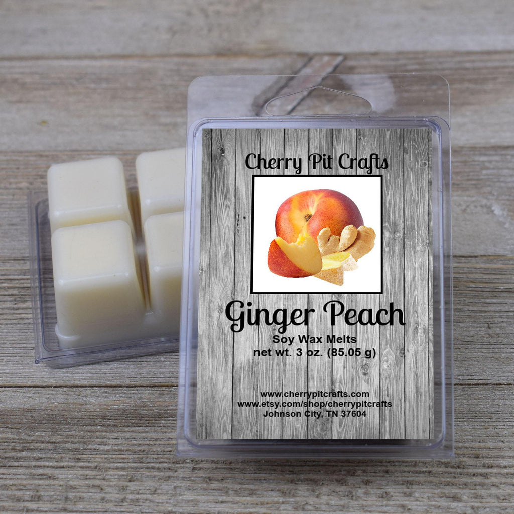 Ginger Peach Soy Wax Melts - Cherry Pit Crafts