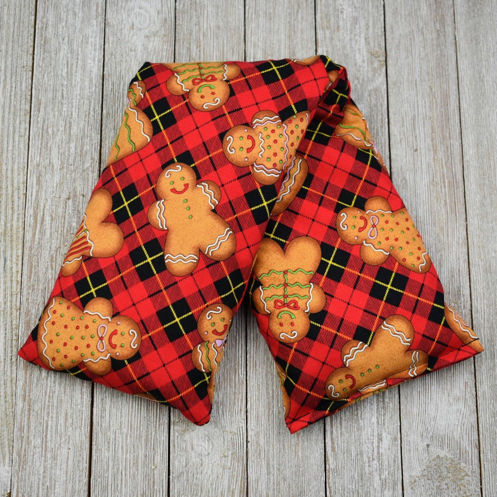 Cherry Pit Heating Pad - Gingerbread Cookies Plaid - Get A Whiff @ Cherry Pit Crafts