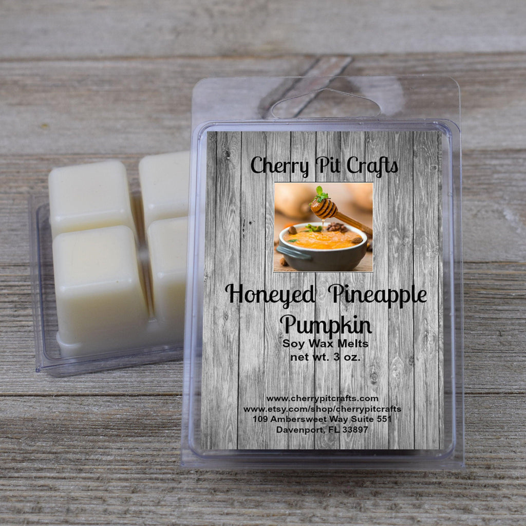 Honeyed Pineapple Pumpkin Soy Wax Melts - Get A Whiff @ Cherry Pit Crafts