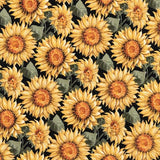 Cherry Pit Heating Pad - Large Harvest Sunflowers on Black - Get A Whiff @ Cherry Pit Crafts