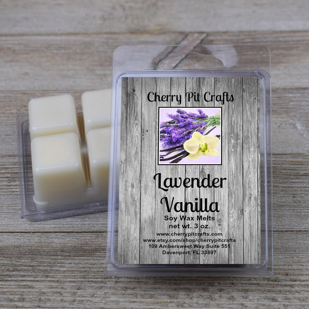 Lavender Vanilla Soy Wax Melts - Get A Whiff @ Cherry Pit Crafts
