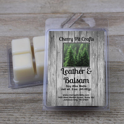 Leather & Balsam Soy Wax Melts - Get A Whiff @ Cherry Pit Crafts