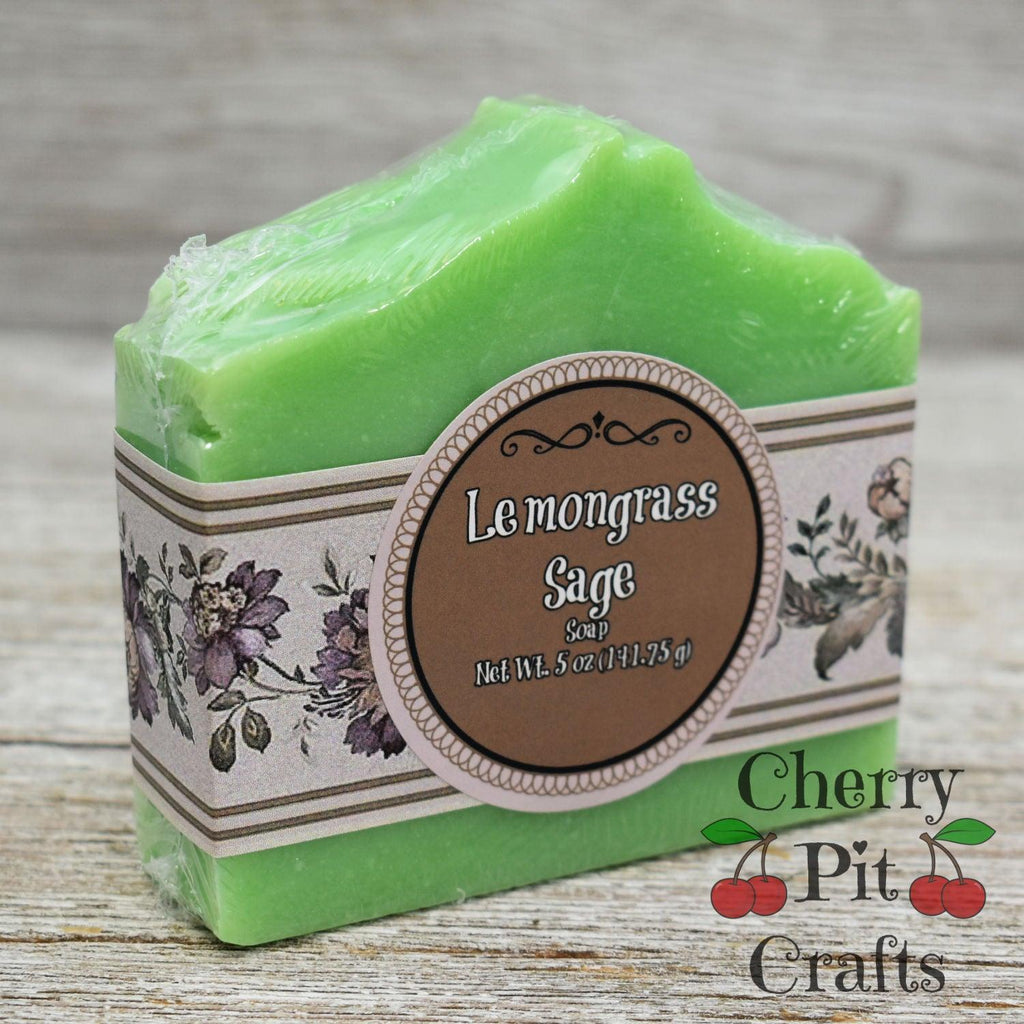 Lemongrass Sage Soap - Get A Whiff @ Cherry Pit Crafts