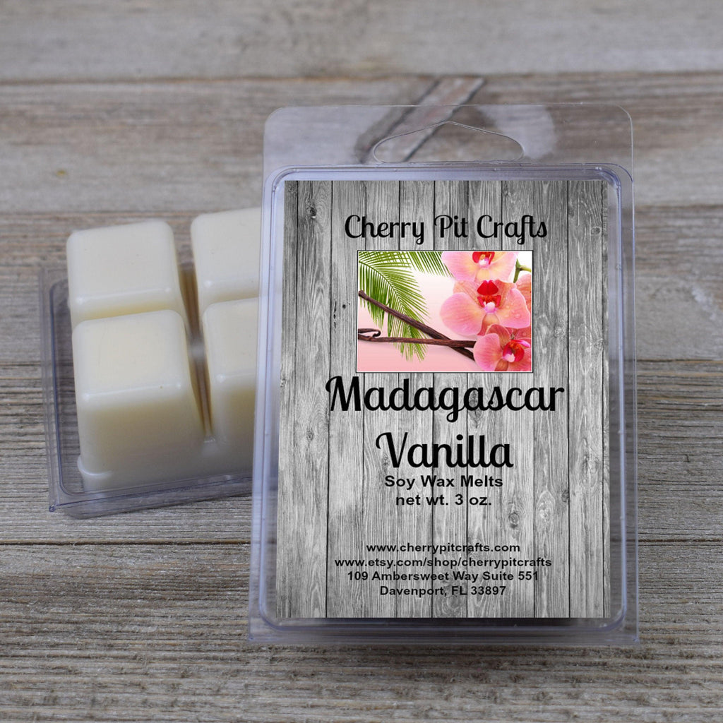 Madagascar Vanilla Soy Wax Melts - Get A Whiff @ Cherry Pit Crafts