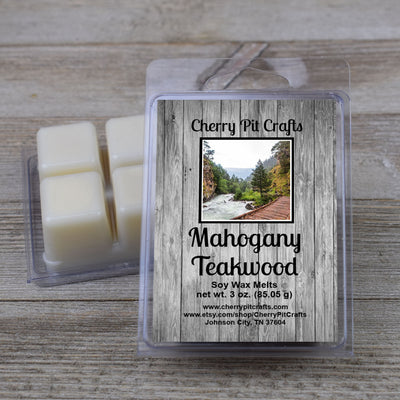 Mahogany Teakwood Soy Wax Melts - Cherry Pit Crafts