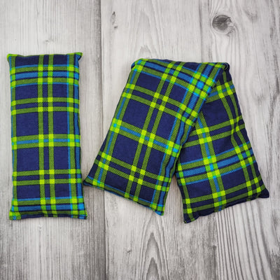 Cherry Pit Heating Pad - Navy Green Plaid - Cherry Pit Crafts