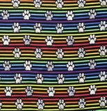 Cherry Pit Heating Pad - Paw Print Stripe - Get A Whiff @ Cherry Pit Crafts