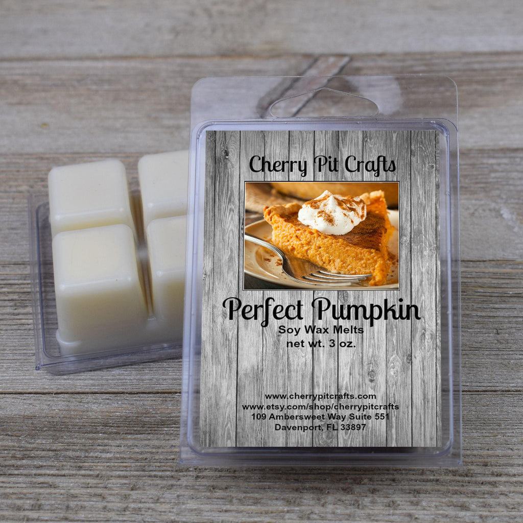 Perfect Pumpkin Soy Wax Melts - Get A Whiff @ Cherry Pit Crafts