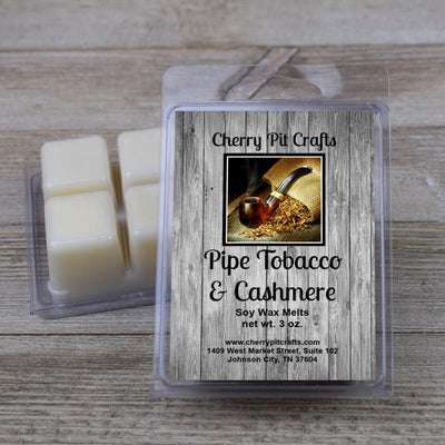 Pipe Tobacco & Cashmere Soy Wax Melts - Cherry Pit Crafts