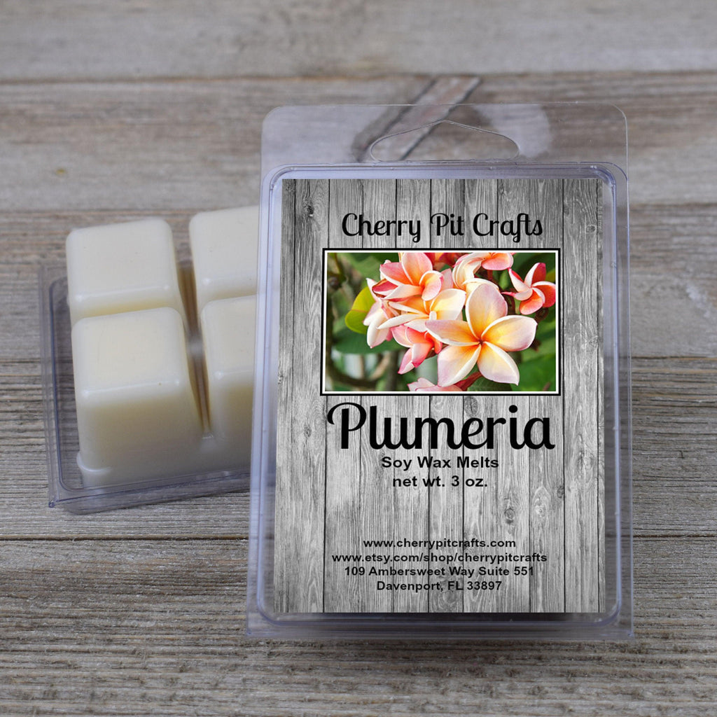Plumeria Soy Wax Melts - Get A Whiff @ Cherry Pit Crafts