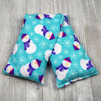 Cherry Pit Heating Pad - Purple Scarf Snowmen - Get A Whiff @ Cherry Pit Crafts
