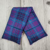 Cherry Pit Heating Pad - Purple and Aqua Plaid - Cherry Pit Crafts