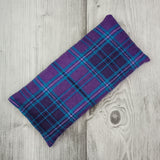 Cherry Pit Heating Pad - Purple and Aqua Plaid - Cherry Pit Crafts