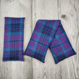 Cherry Pit Heating Pad - Purple and Aqua Plaid - Cherry Pit Crafts