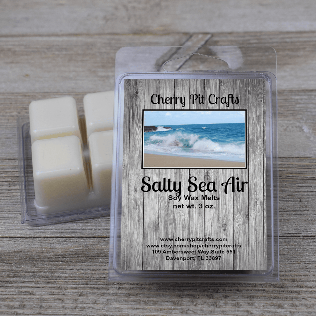 Salty Sea Air Soy Wax Melts - Get A Whiff @ Cherry Pit Crafts