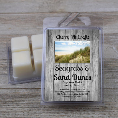 Sea Grass & Sand Dunes Soy Wax Melts - Get A Whiff @ Cherry Pit Crafts