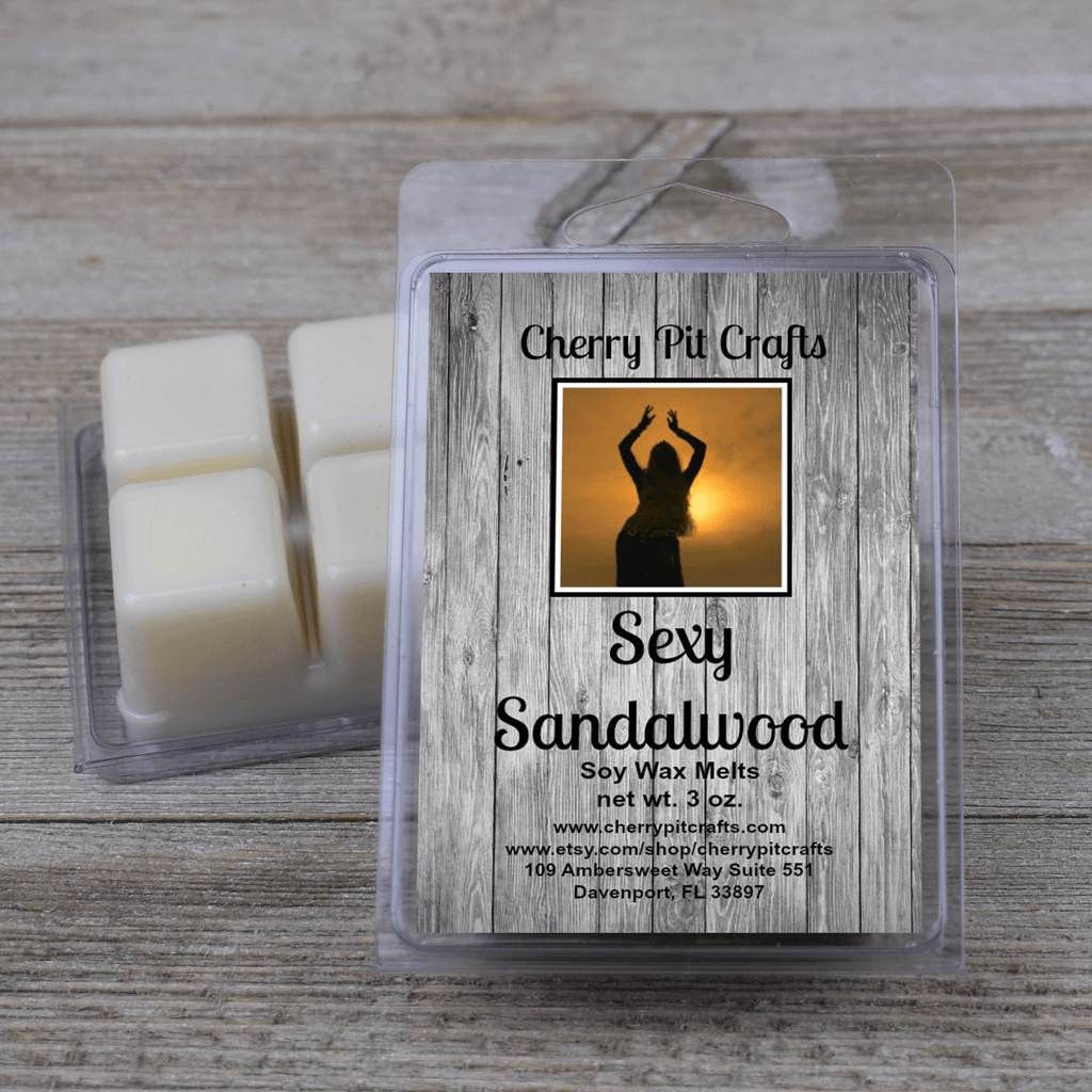 Sexy Sandalwood Soy Wax Melts - Get A Whiff @ Cherry Pit Crafts