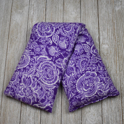 Cherry Pit Heating Pad - Skull Floral White and Purple - Get A Whiff @ Cherry Pit Crafts