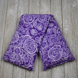 Cherry Pit Heating Pad - Skull Floral White and Purple - Get A Whiff @ Cherry Pit Crafts