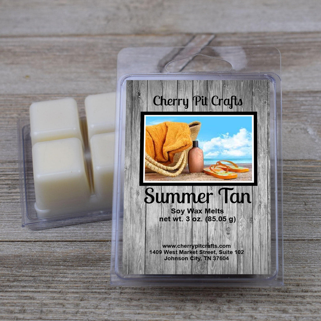 Summer Tan Soy Wax Melts - Get A Whiff @ Cherry Pit Crafts