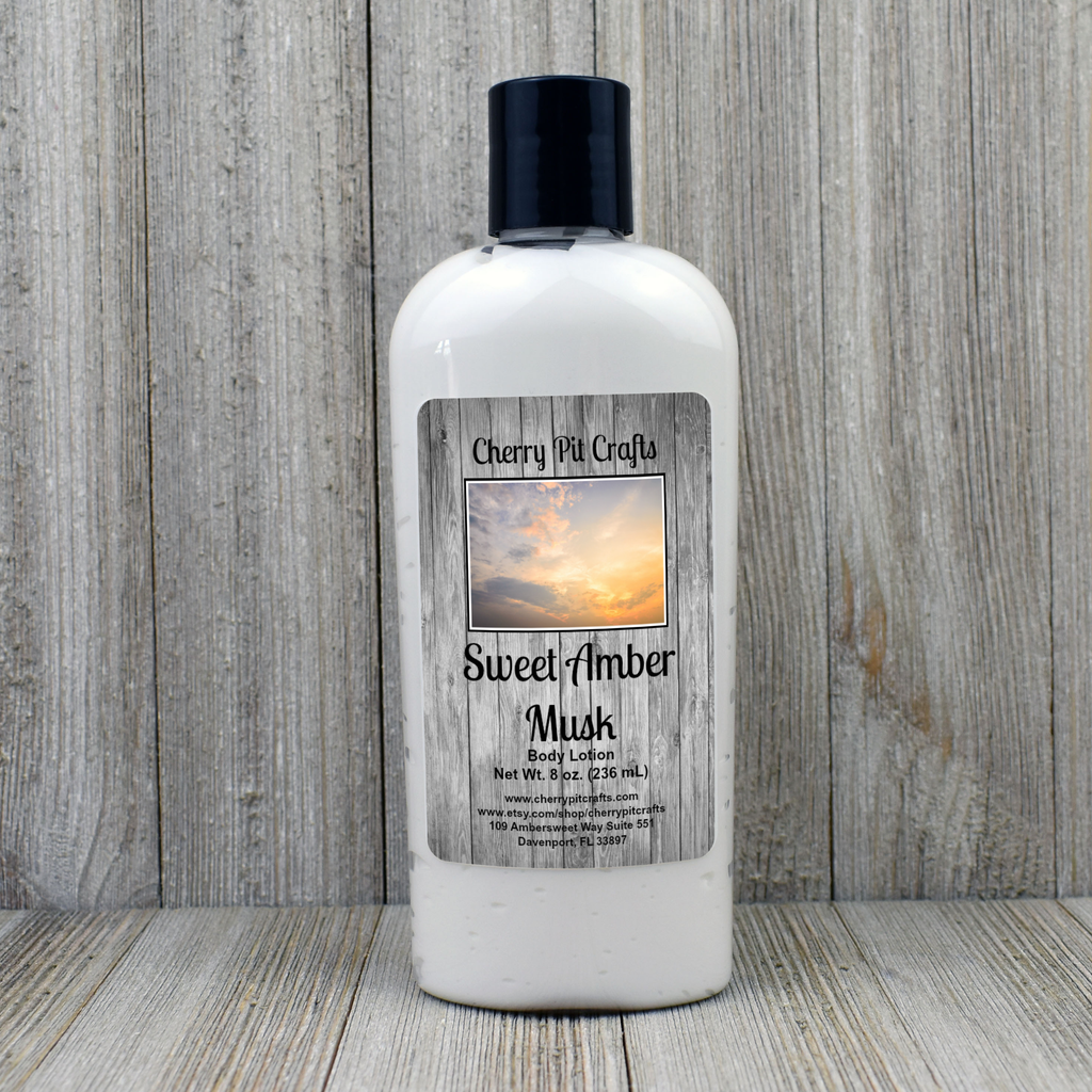 Sweet Amber Musk Body Lotion - Get A Whiff @ Cherry Pit Crafts