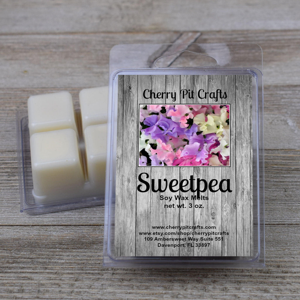 Sweet Pea Soy Wax Melts - Get A Whiff @ Cherry Pit Crafts