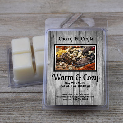 Warm & Cozy Soy Wax Melts - Cherry Pit Crafts